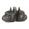 Creative Co-Op Decorative Antique Resin Dog Head Bookends, Bronze, Set
