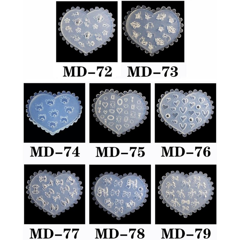 White DIY 3D Silicone Nail Art Decortive Design Mold Nail