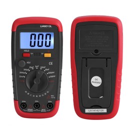 VINGVO Digital Multimeter, Handheld Multimeter Tester, 1999 Counts Capacitor Tester, 0.1 pF to 20,000 uf Capacitance Meter, Electric Tester Multimeter Wiith Back Light, Data Hold Function
