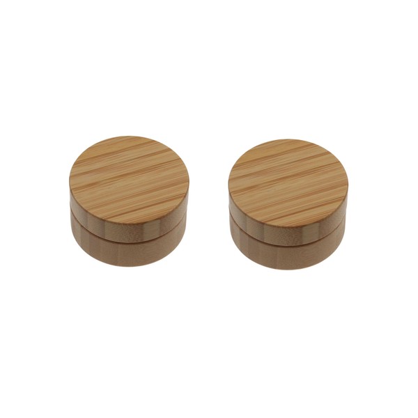 2 Pcs Empty Refillable Cosmetic Jars Round Cosmetic Sample Containers