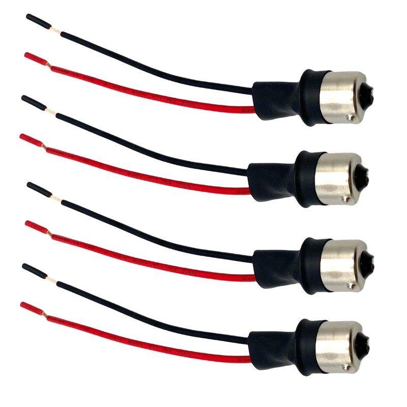 4 Pcs 1156 Light Bulb Sockets, Male Head 1156 BA15S