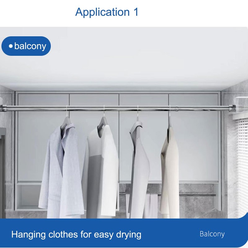 Wardrobe Rail, 31-52cm Wardrobe Hanging Rail, Wardrobe Rails and Fittings