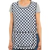 Ladies Check Design With Piping Tabard Apron Overalls Front Pocket
