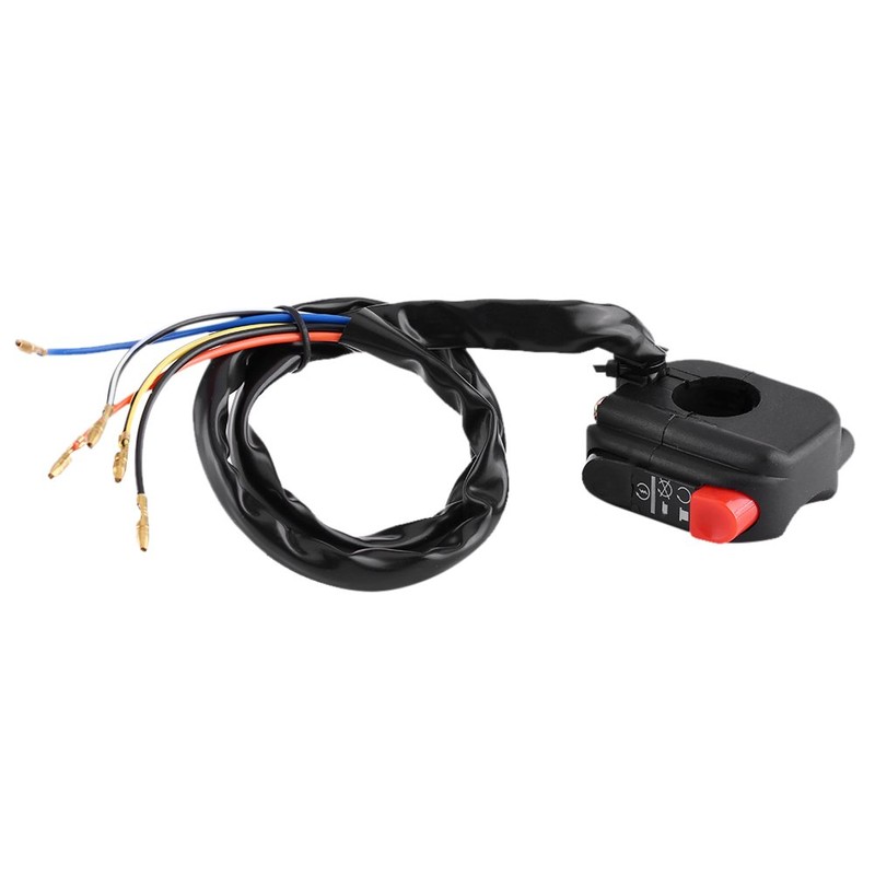 Keenso Handlebar Control Switch Handlebar Mount ON/OFF Control Switch Motorcycle