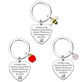 HULALA Teacher Keyring Gifts Multipack Teacher Keychain Thank You Teacher Gifts For Women Teacher Key Chain Key Rings Gifts For Teacher Nursery Teacher End Of The Year Appreciation Leaving Retirement