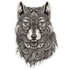Wolf Ethnic Pattern - 12" Vinyl Sticker Waterproof Decal