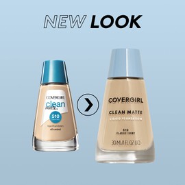 COVERGIRL, Clean Matte Liquid Foundation, Creamy Natural, 1 Ounce, 1 Count (packaging may vary)