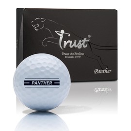 Trust Golf Ball Panther | Ultra-Soft Feel Urethane Cover, Big MAX Core for Maximum Distance, Accurate Flight & Stopping Power (12 Balls, White)
