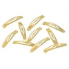 HAARallerliebst® Pack of 10 Women's Snap Hair Clips, Gold, 4