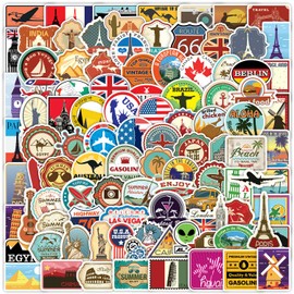 Outdoor Travel 100 Stickers pcs,Laptop Stickers Bomb Vinyl Stickers Pack for Auto Luggage Skateboard Motorcycle Decal for Teens Adults