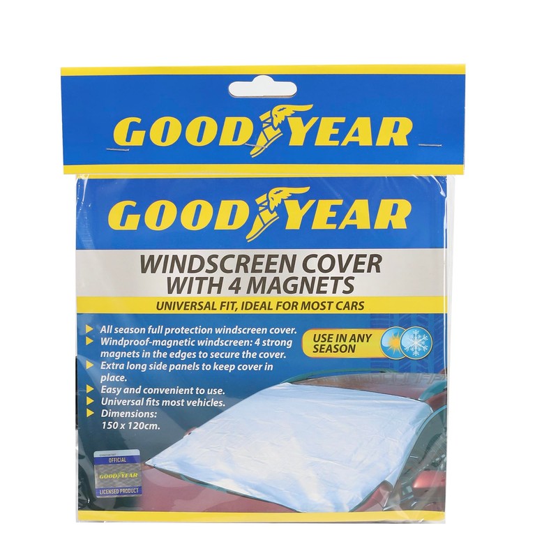 Goodyear Magnetic Windscreen Cover-durable Weatherproof Car Shield| Easy Magnetic Installation|