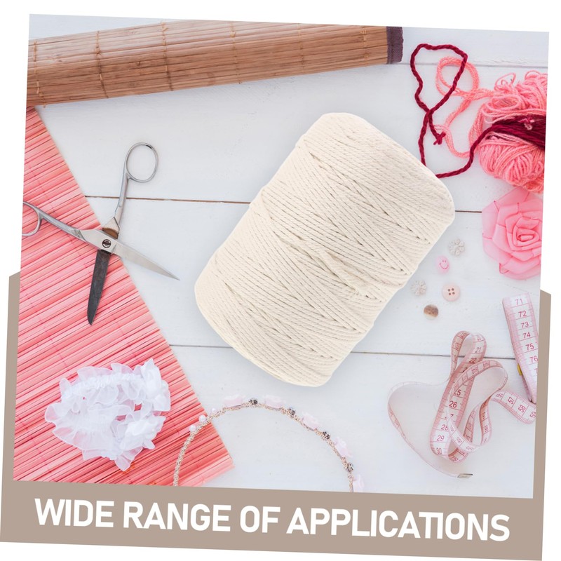 DOITOOL 1 Roll Cotton Rope Versatile Craft String for DIY
