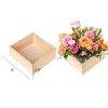 Zofunny 6Pcs Unfinished Wooden Box 6 x 6 Inch Square