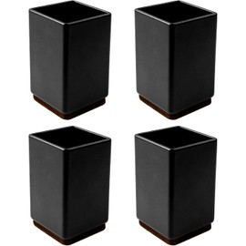 Risbay Bed Risers,2 inch Furniture Table Sofa Lift,Furniture Risers,Heavy Duty Square Supports with Felt Pad-Support 1100 LBS Per Leg-Black(Width 1.6"-Adds 2" Height),4 Pack