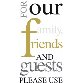 Boston International Disposable Hand Paper Guest Towel Please Use Gold 32 CT