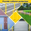 Pangda 4 Pcs Flat Top Bollard Covers Yellow and Red