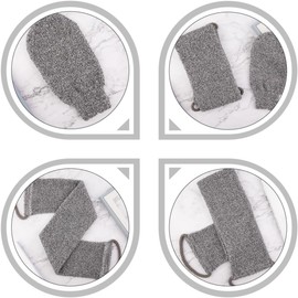 Guante Exfoliante de Fibra de Bambú Gris GRADENEVE para Baño y Limpieza Profunda
