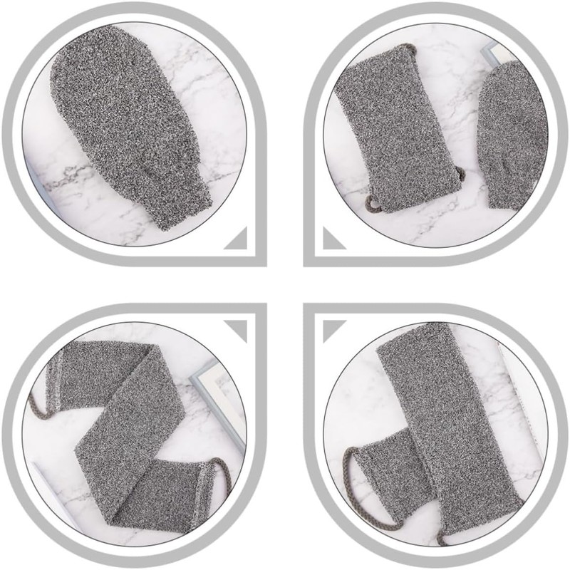 Guante Exfoliante de Fibra de Bambú Gris GRADENEVE para Baño