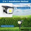 Peasur 12 Pack Solar Lights Outdoor, Solar Spotlights Outdoor Waterproof
