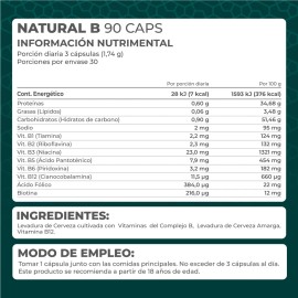Suplemento Vitaminas Natural B Complex (90 Caps) - Pronat