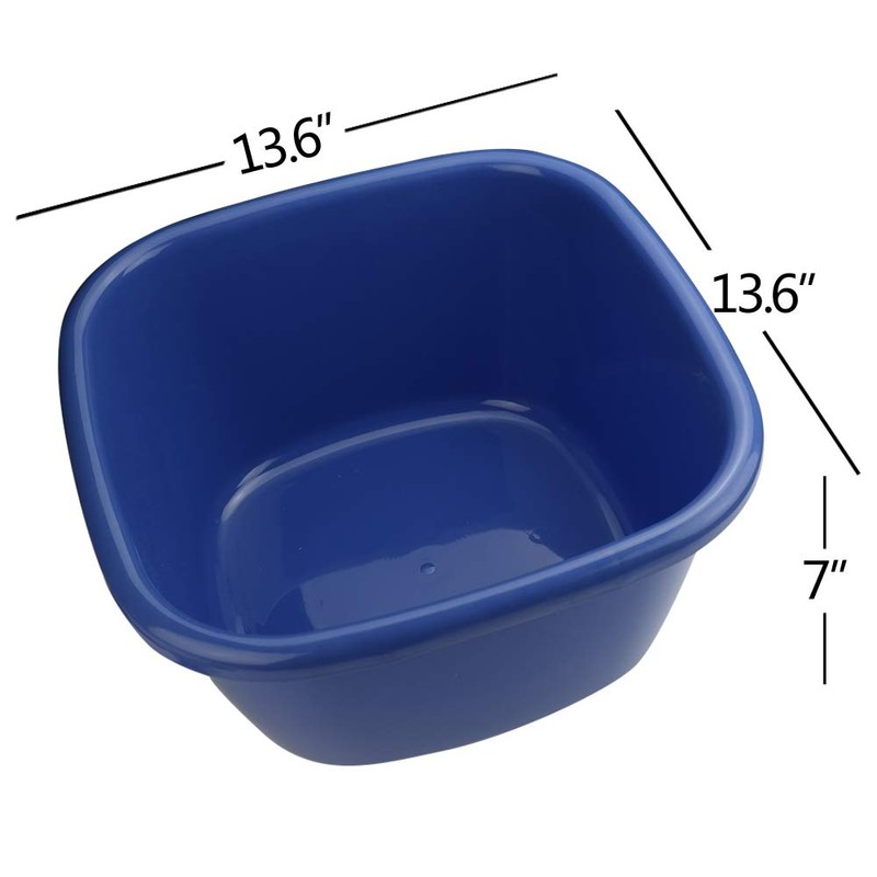 Saedy 18 Quart Plastic Washing Basin, Large Dish Basin Pan