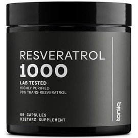 Ultra High Potency Third-Party Tested Trans Resveratrol 1000mg - 98% Pure, Highly Purified and Bioavailable - Resveratrol Polygonum Root Extract - 60 