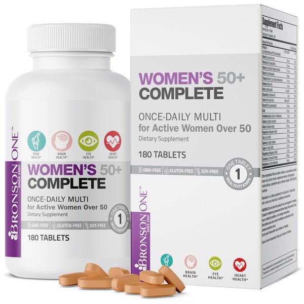 Bronson Bronson ONE Daily Women's 50+ Complete Multivitamin Multimineral, 180