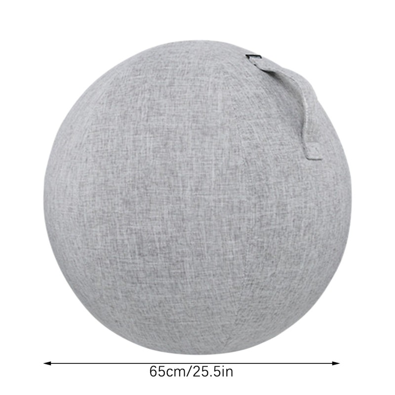 55cm/65cm/75cm Cotton+Linen Protective Yoga Ball Cover Exercise Ball Protection Skin