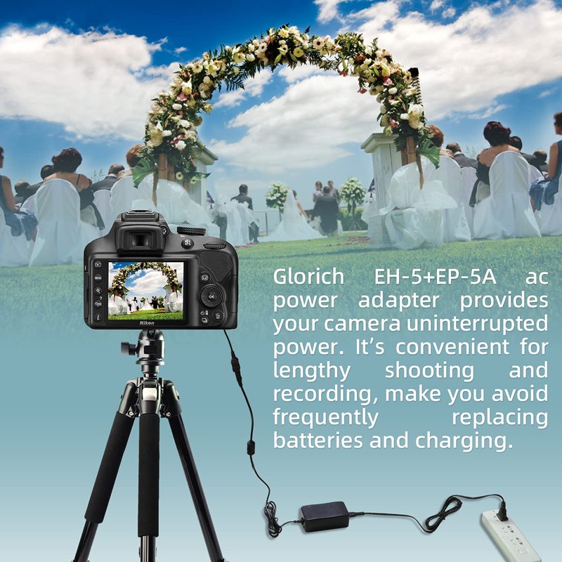 Glorich EH-5 Plus EP-5A Replacement AC Adapter for Nikon Coolpix
