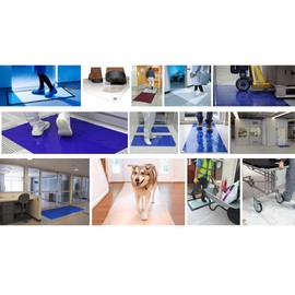 3 mats/Box, 30 Layers per mat, 18" x 36", 4.5 C Blue Sticky mat, Cleanroom Tacky Mats/PVC Sticky Mats/Adhesive Pads, Used for Floor (for Home/Laboratories/Medical Offices use)