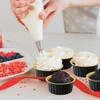 50 Pack Baking Cups with Lids, Aluminum Foil Cupcake Cups