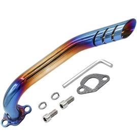 212cc Exhaust Pipe Header Kit for Coleman CT200u CT200u-ex BT200X KT196 196cc 6.5hp, for Non-Hemi Predator 212cc Baja Warrior MB200 GX160 GX200 Engine Axis M200 Mini Bike