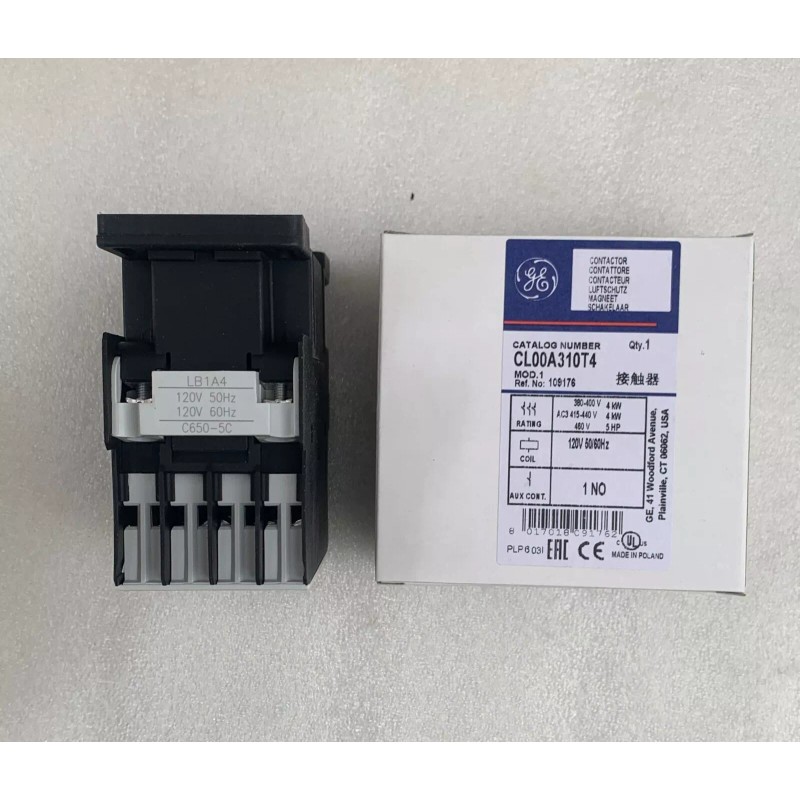 GE CL00A310T Contactor 120V 50/60 HZ Coil
