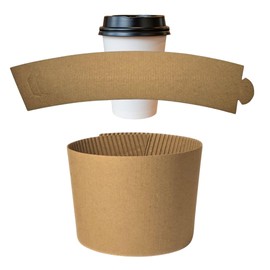 Mangas para Vaso de Café 8-16 oz,100 Fundas Aislantes para Vasos Desechables, Protector de Calor para Bebidas Calientes y Frías, Fajillas para vasos de café, Ajustables y Personalizables