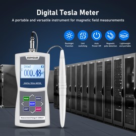 GOYOJO Digital Gauss Meter 0–2400mT, High Accuracy Magnetic Field Tester for DC Magnet Measurement, Permanent Magnets, Motors, Speakers, and Industrial Applications