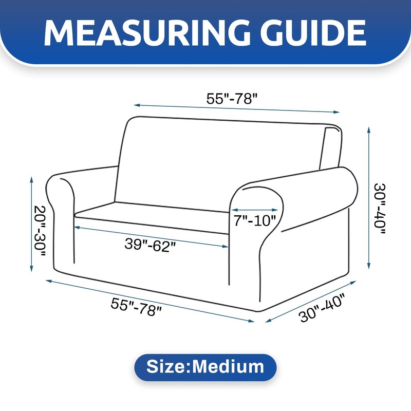 KEKUOU Stretch Loveseat Sofa Cover Slipcover,Couch Covers for 2 Cushion