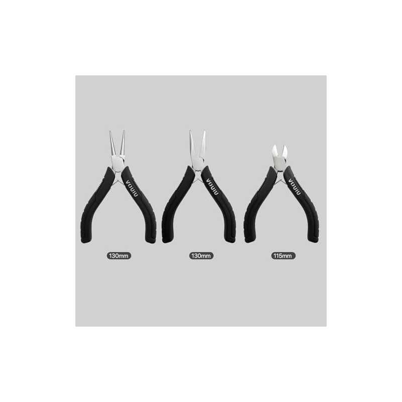 VOUIU 3-Piece Jewelry Pliers Set Jewelry Making Tools