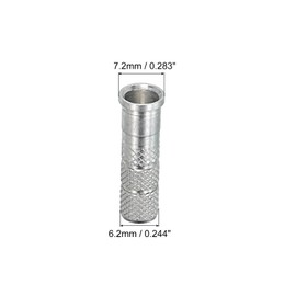 PATIKIL Arrow Inserts 0.244 Inch Diameter 6.2 mm 7.2 mm 24 Pack Aluminium Shaft Adapter for Archery