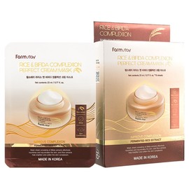 Farmstay Rice and Bifida Cream Mask, 1 pack, 10-pack / 팜스테이 라이스 앤 비피다 크림 마스크, 1개, 10개입