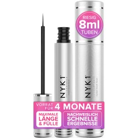 NYK1 Intensive Eyelash Serum Without Hormones (XL - 8 ml) LashForce Eyelash Serum for More Length and Volume - Precise Application and Lasting Results for Longer Fuller Eyelashes