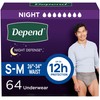 Depend Night Defense Adult Diapers, Incontinence Underwear for Men, Disposable,