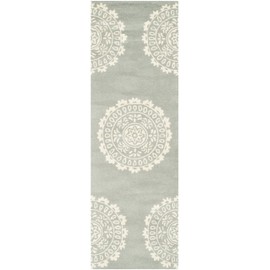 Safavieh Bella Collection BEL122A Handmade Premium Wool Runner, 2'3" x 11' , Grey / Ivory