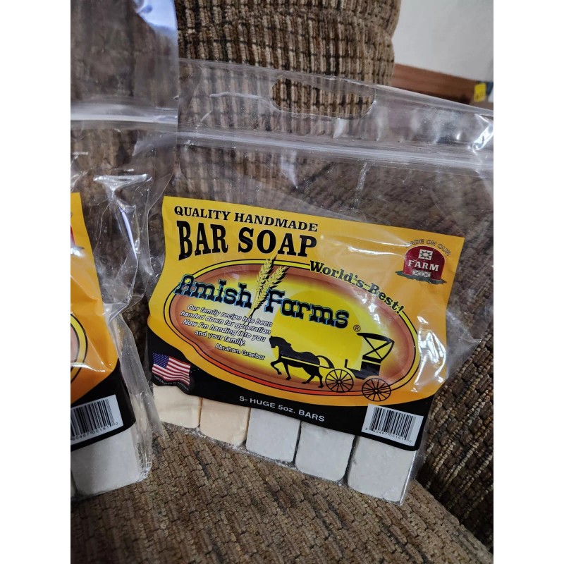 Amish Farm Bar Soap 2 Packs 10 Huge Bars 5oz