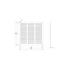 300x300mm / 12x12 inch Black Metal Ventilation Grille with Flyscreen