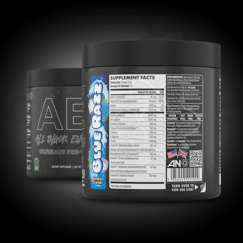 All Black Everything Pre-Workout Powder | Preworkout Energy Drink Mix