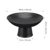 PRETYZOOM Black Ceramic Fruit Bowl, 4.9'' Round Pedestal Bowl Food