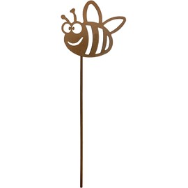 KRONLY Garden Stake Cute Thick Bee Rust Stake Metal Weatherproof Garden Decoration Outdoor