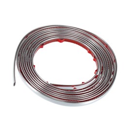 TUCKBOLD Car Door Edge Guards Strip 8mm Wide 9.84ft 300cm Length Silver Tone Automotive Parts