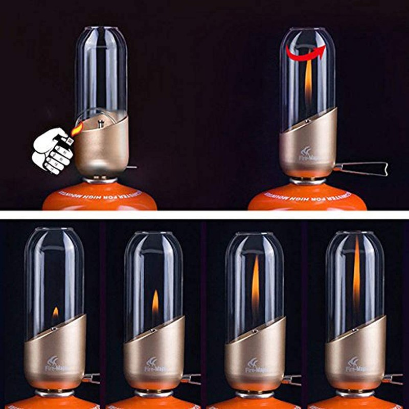 Fire-Maple Orange Camping Gas Lantern | Outdoor Gas Lamp |