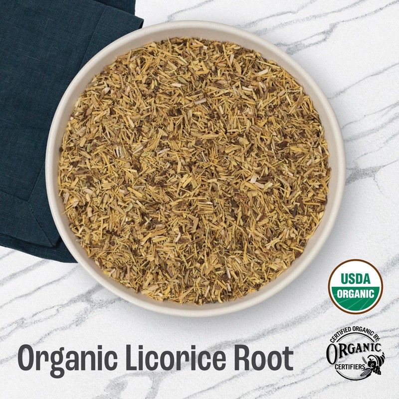 J MAC BOTANICALS Organic Licorice Root Tea, Cut and Sifted,